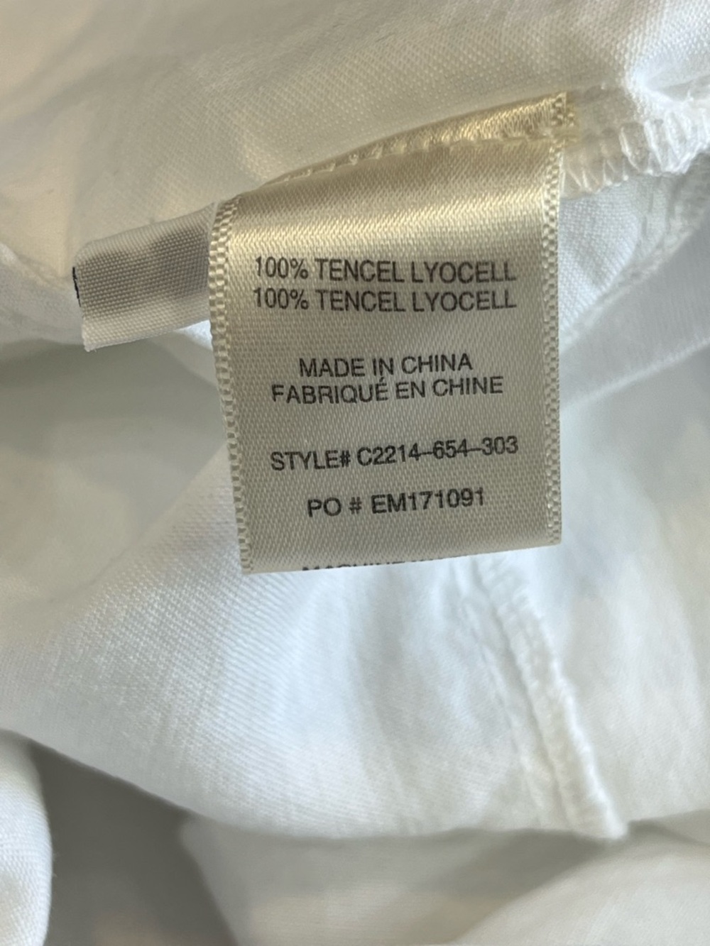Cloth & Stone White Tencel Lyocell Tie Front Button Down Blouse Small - Picture 10 of 11